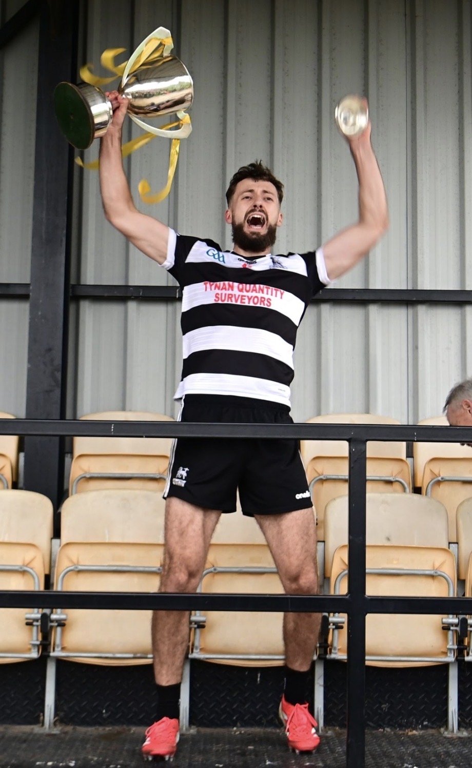 St Agnes celebrates winning the 2025 Antrim Junior Football Championship