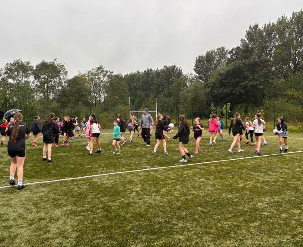 The full group taking part in the training session