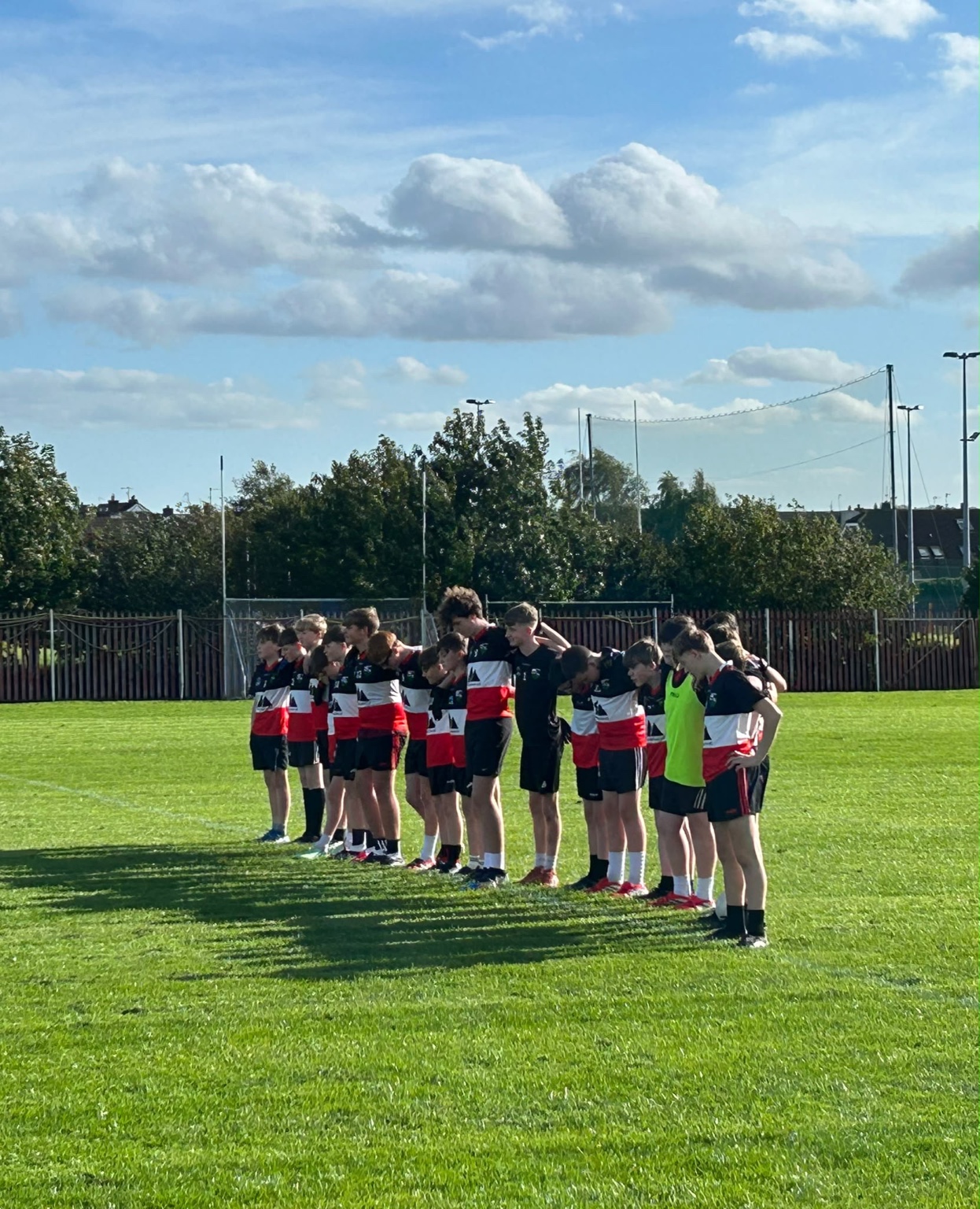 St Agnes U14 boys before their championship match against St Paul’s